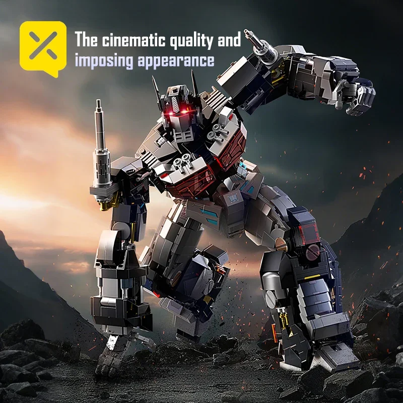 Optimus Prime Knight Robot blocs de construction ensemble ABS plastique STEM jouet cadeau de qualité de collection pour les garçons adultes et les amateurs de robots