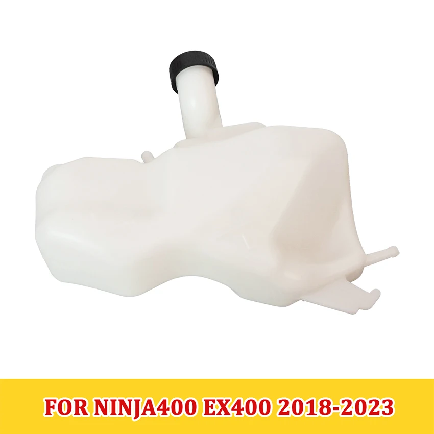 

Motorcycle Coolant Reservoir Tank Overflow Radiator Cooler Cooling Water Bottle White For Kawasaki NINJA400 EX400 2018-2023