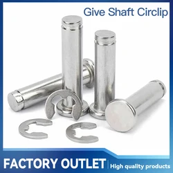 1/5pcs M3 M4 M5 M6 M8 M10 M12A2 Stainless Steel Flat Head Bearing Cylindrical Positioning Axis Roll Dowel Pin with Shaft Circlip