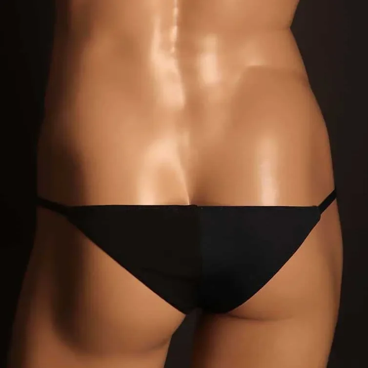 Male Color Block Cotton Triangle Briefs Low-rise Thin Strap Pouch High Elastic Sexy Mens Briefs