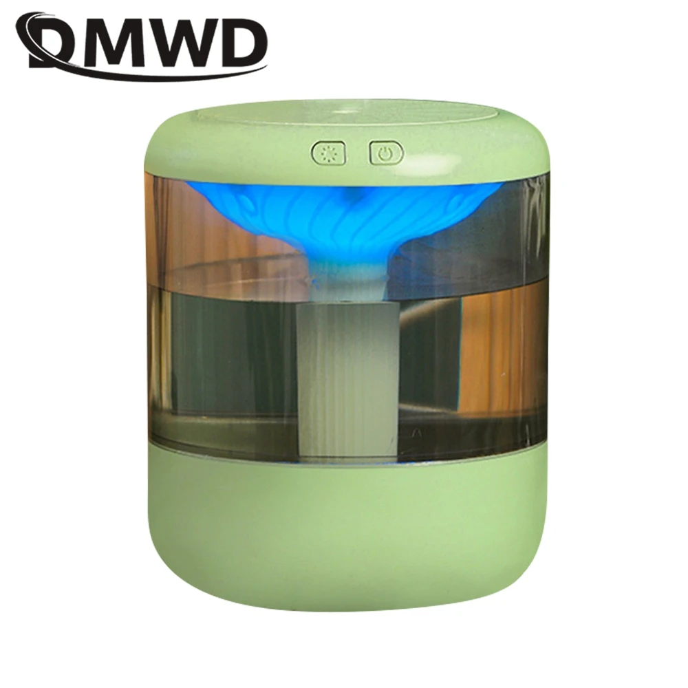 เครื่องพ่นละอองนาโนแบบพกพาก้านปักน้ำมันหอมระเหยกลิ่นหอม dmwd เครื่องพ่น1.2L เครื่องกรองอากาศแบบตั้งโต๊ะพร้อมไฟกลางคืน