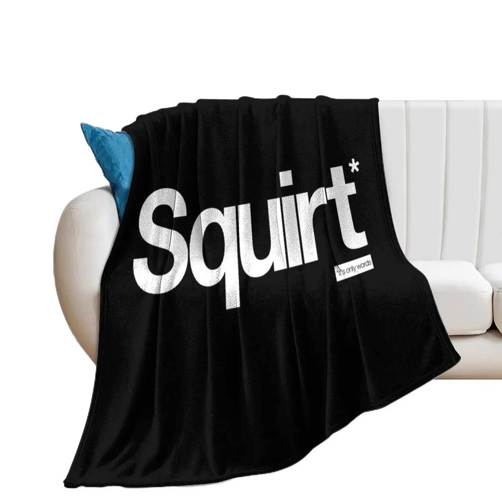 Squirt - It's Only Words Throw Blanket blankets and throws Flannel Cute Blankets