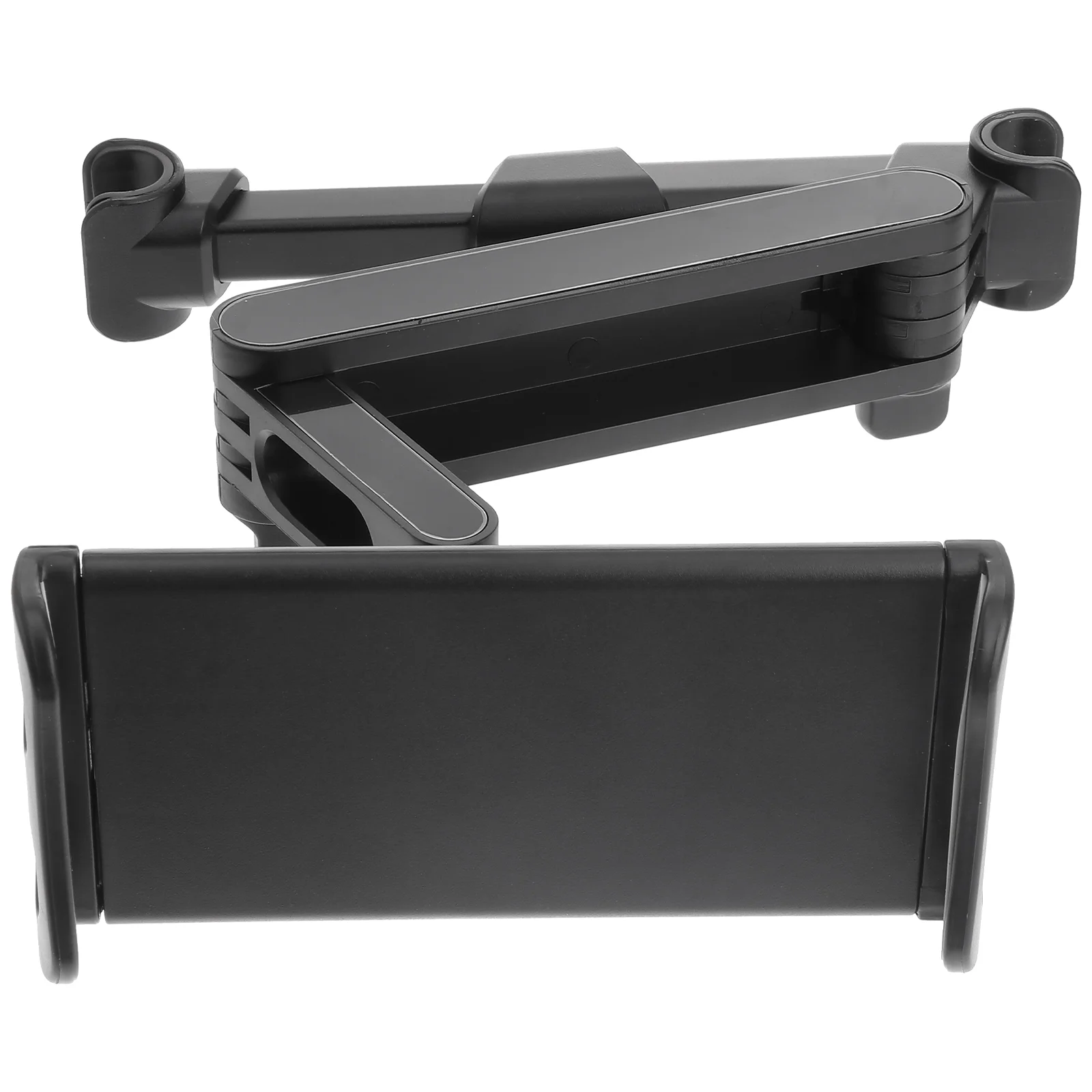 Car Phone Stand Holder Mount for Headrest Telephone Black Aluminum Alloy Rear Seat Tablet Cell