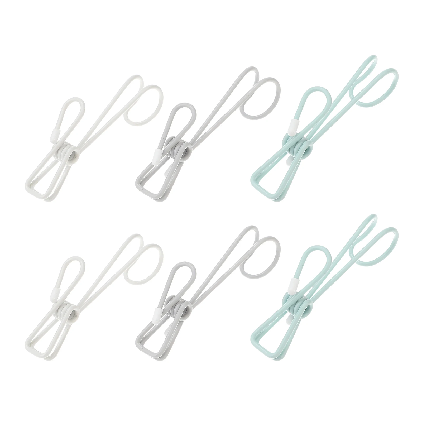 

6 Pcs Portable Clothespins Windproof Fixing Clips Travel Plastic Non Slipping Round Mouth Care Clothes Small Size Wide