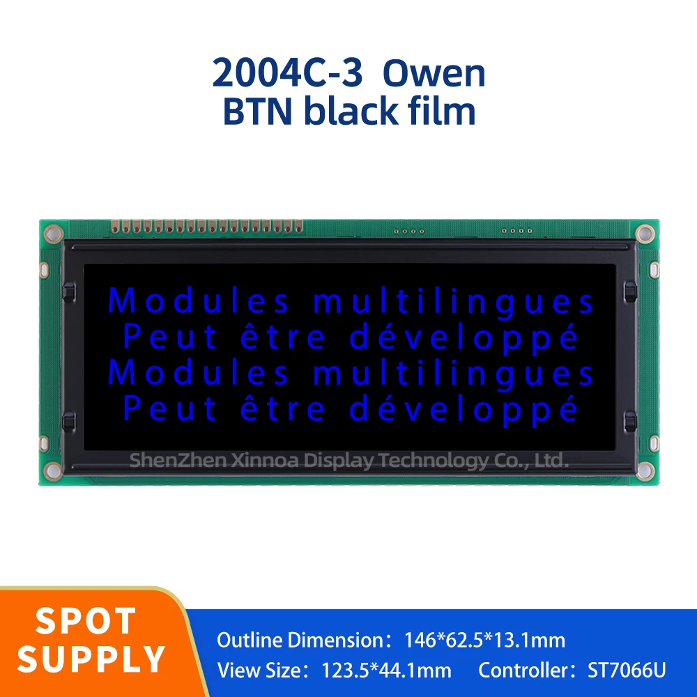 

TC2004C1 LCD Screen 20*04 LCD 4.1-Inch ST7066U BTN Black Film Blue Letters European 2004C-3 Large Character LCD Module