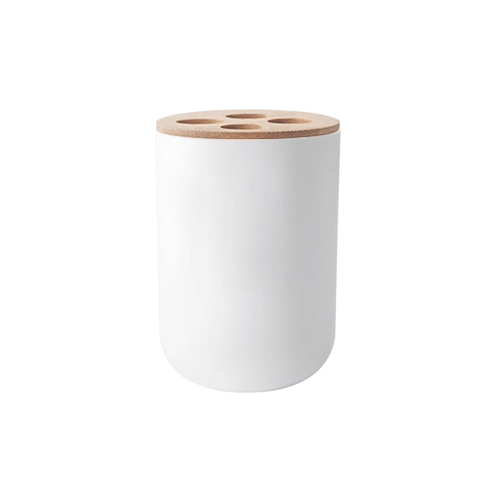 Home Decor Wooden Cup Modern Toothbrush Holder Soap Dispenser Portable Storage Dish Countertop Shower Bathroom Accessories Set