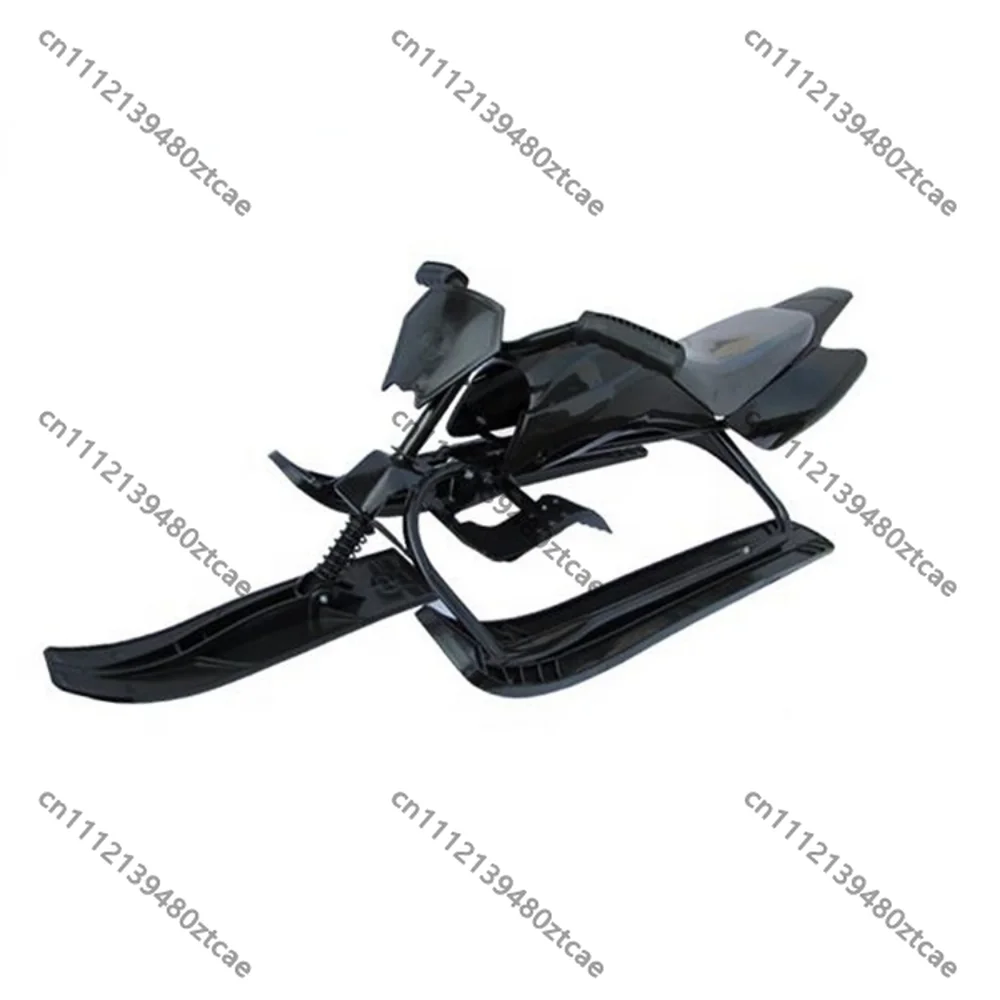 

Colorful Snow Racer Sled with Steering Wheel, Plastic Snow Sledge for Adults Kids Winter Outdoor Toy