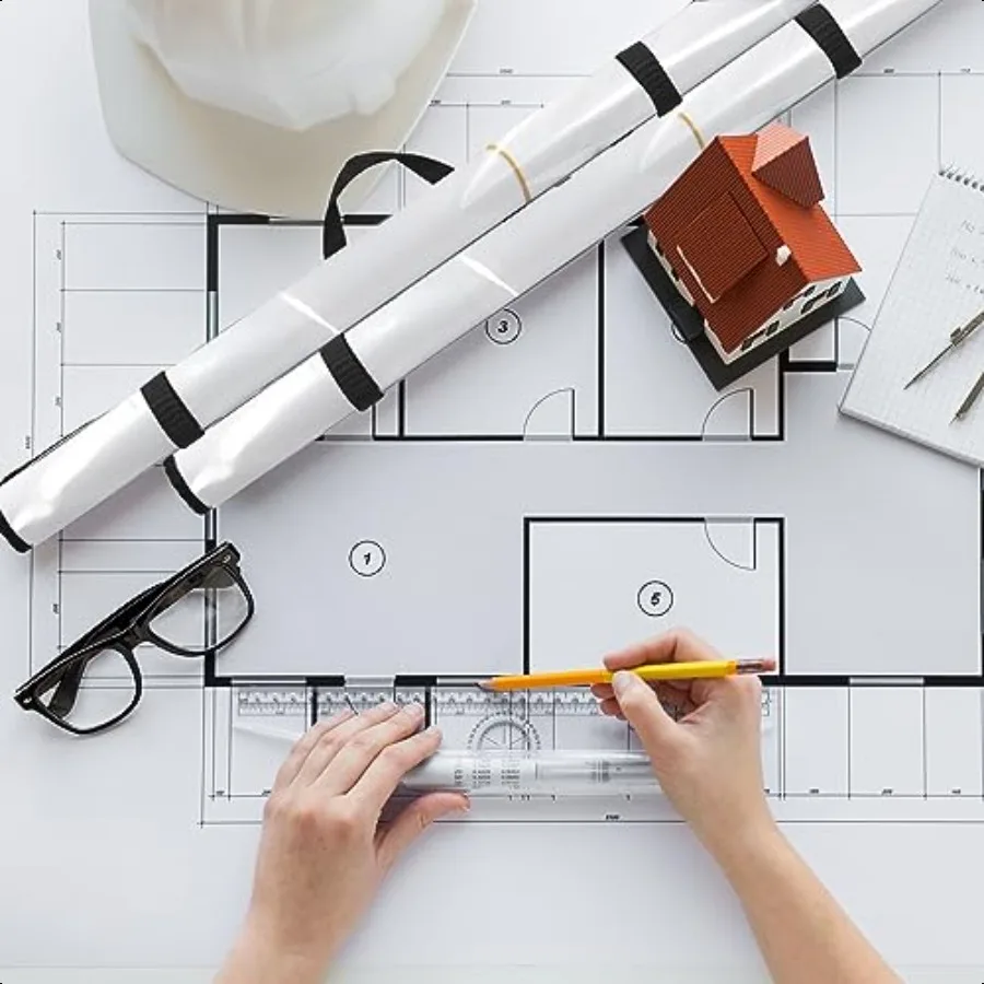 Tanlade 3 Pcs Blueprint Holder Foldable Waterproof Plans Shield Waterproof Map Case Construction Plan Holder Art Portfolio Bag