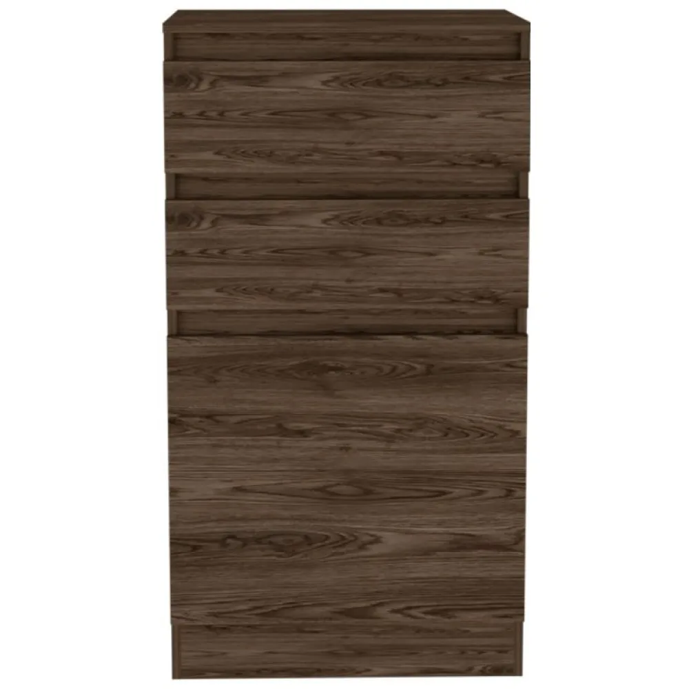 Kamelot Dresser With Jewelry Box, Single Door Cabinet, Mirror, Two Drawers -Dark Walnut