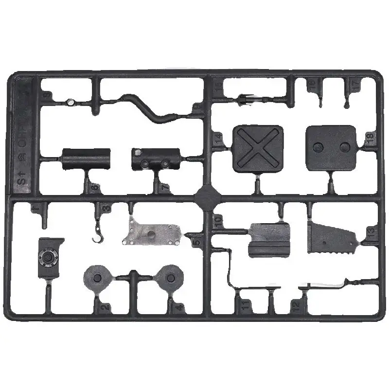 Orlando Hunter Car Model 1 32M01 camión del ejército accesorios originales cabrestante tubo de salida inferior SA0078 pieza de plástico