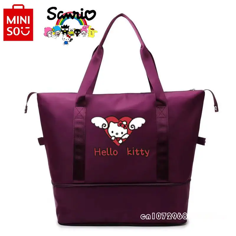 HelloKitty-Bolso de viaje de gran capacidad para mujer, bolsa de almacenamiento de dibujos animados, a la moda y de alta calidad, embalaje para el