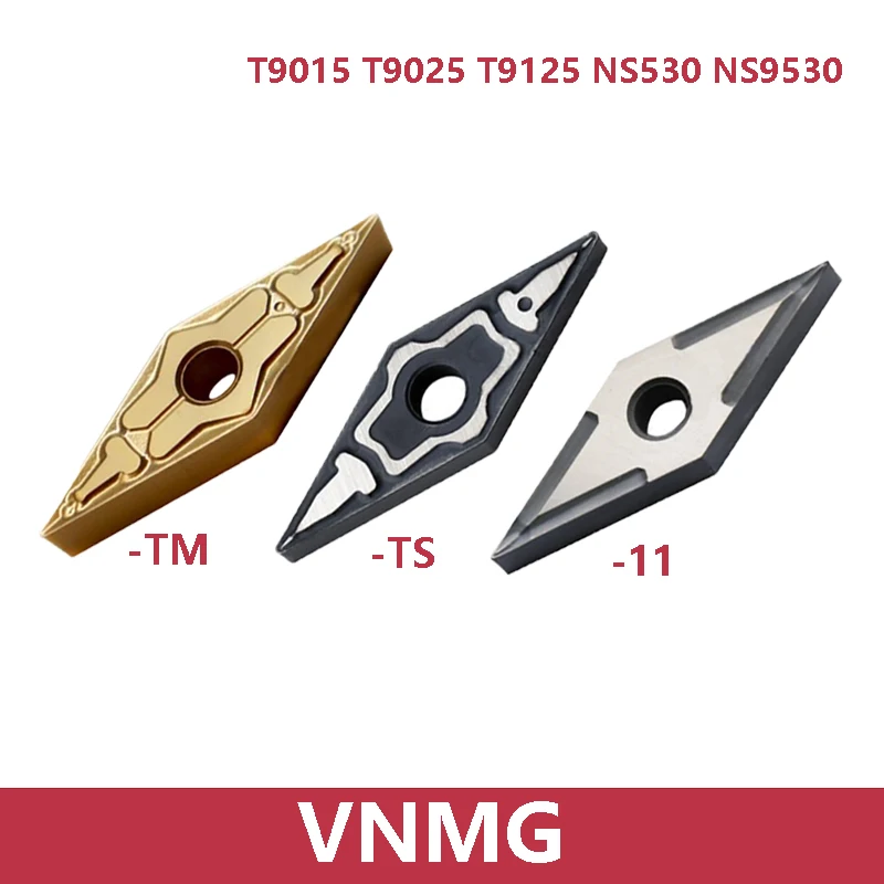 Original VNMG160404 VNMG160408 VNMG160412-TM-TS-11 NS530 NS9530 T9015 T9025 T9115 T9125 Carbide Inserts VNMG Turning Tool Cutter