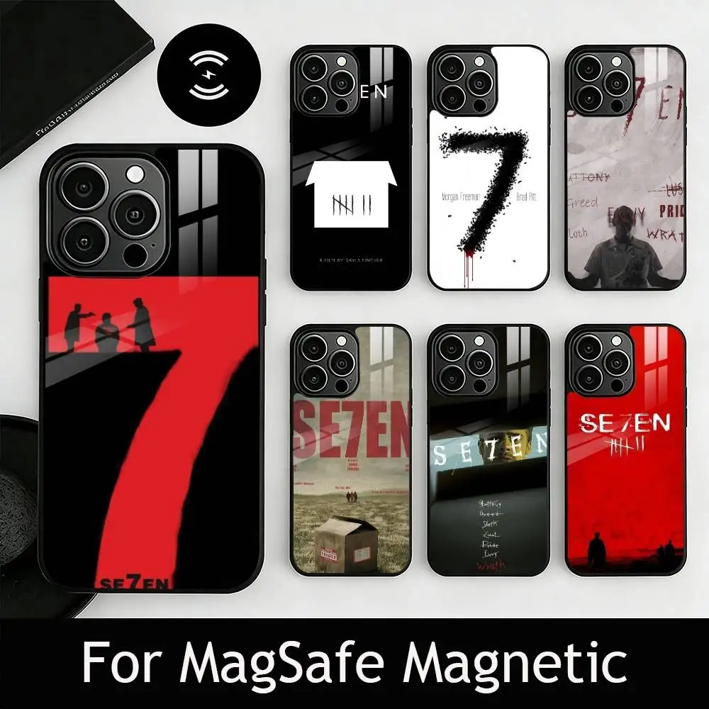 

S-Seven Phone Case For iPhone17,16,15,14,13,12,11 Plus,Pro Magnetic with Magsafe Wireless Charging