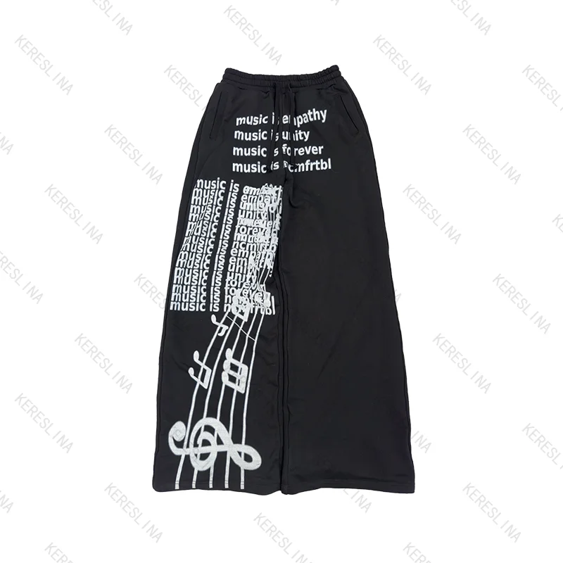 Y2k American Gothic Retro style trendy fashionable comfortable versatile casual pants high street vintage style casual pants emo