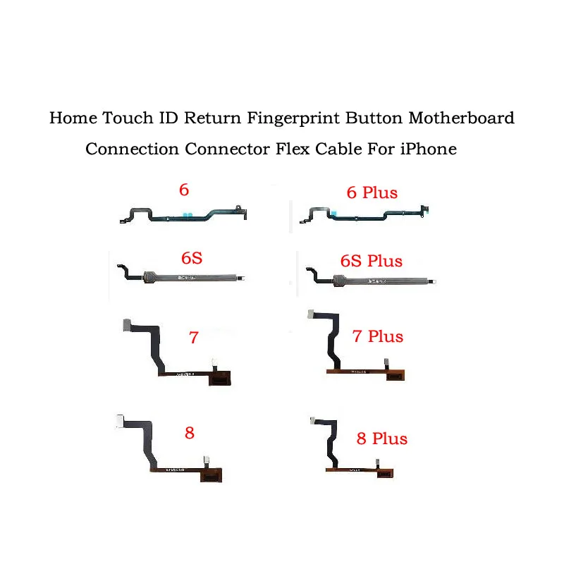 Home Touch ID Return Fingerprint Button MainBoard Motherboard Connector Flex Cable For iPhone SE2020 6 6S 7 8 Plus