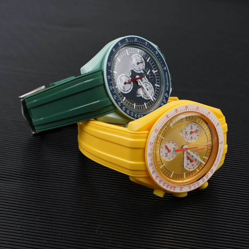 Bands for Omega Seamaster 300 Joint MoonS-Watch 20mm Curved Rubber Watch Strap Sport Wrist Bracelet for Seiko Huaiwei Watch image 5