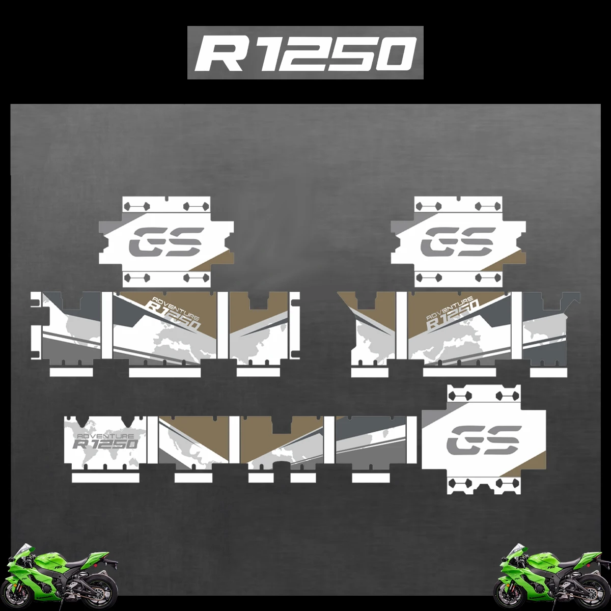 Motorcycle Stickers For BMW R1250GS R1250 GS 2004-2023 2022 2021 ADV Decorative Alloy Box Sticker Decal Set aluminium pannier