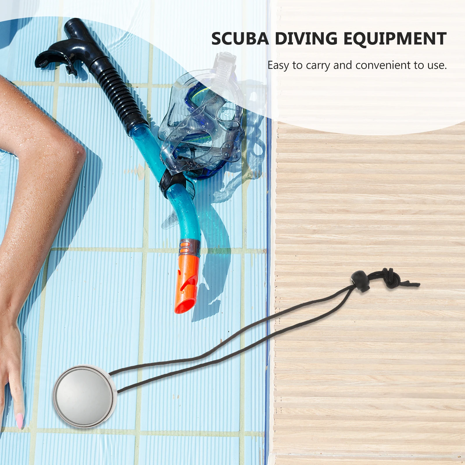 

Scuba Rearview 360 Degree Adjustable Underwater Safety Mirror For Cave Boat Diving With Lanyard Diving Equipment Round Mirror