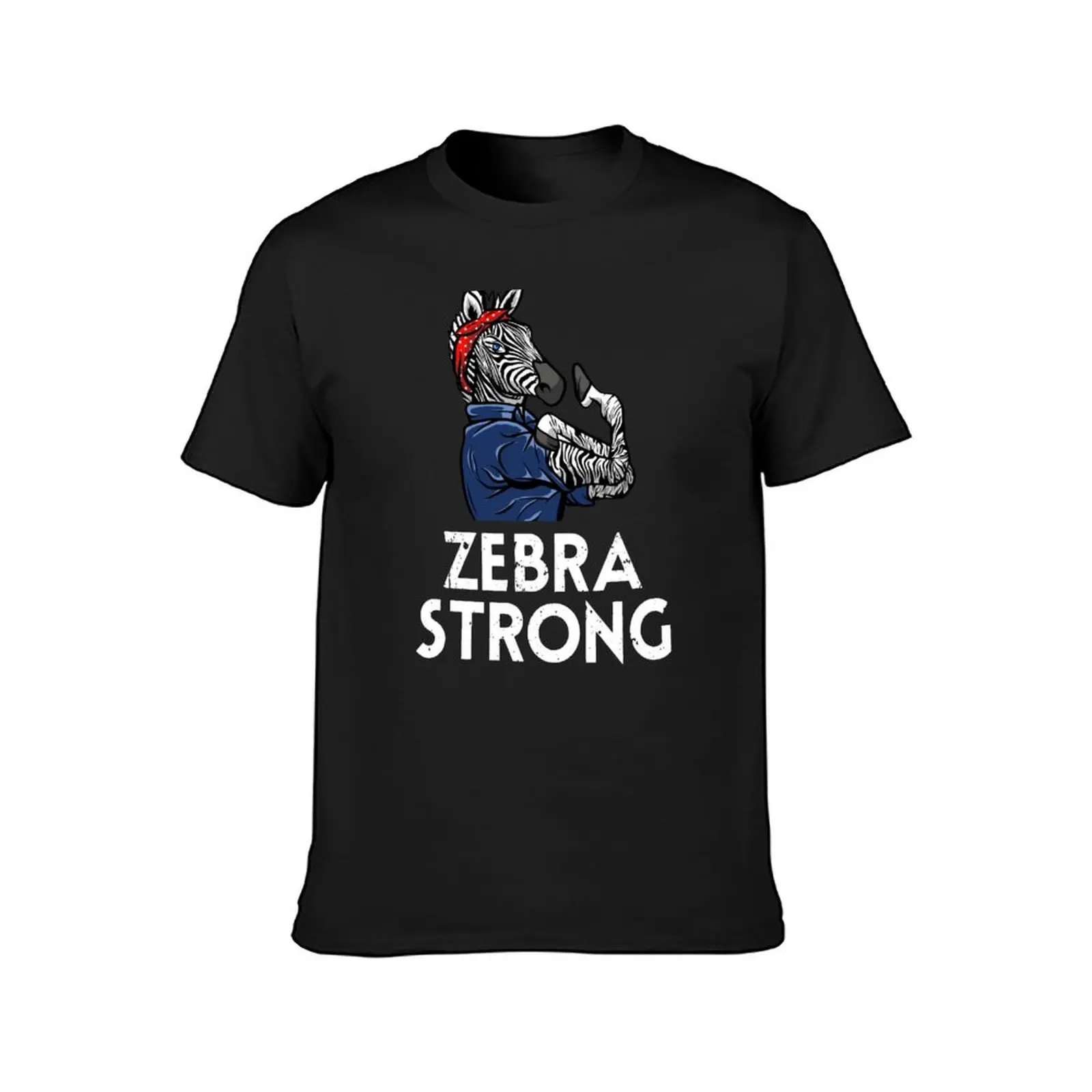 Ehlers-Danlos Syndrome. Rosie the Riveter Zebra Strong EDS T-Shirt hippie clothes Short sleeve tee anime Men's t-shirt