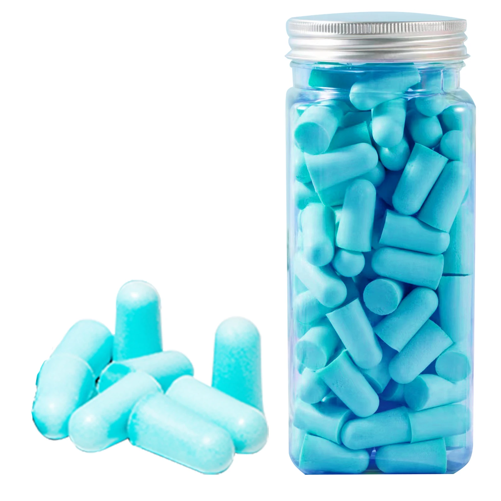 Tapones para los oídos antiruido reutilizables a prueba de polvo, tapones para los oídos de diseño ergonómico de trabajo, espuma súper suave, viaje seguro, ronquidos para dormir prácticos, 60 pares