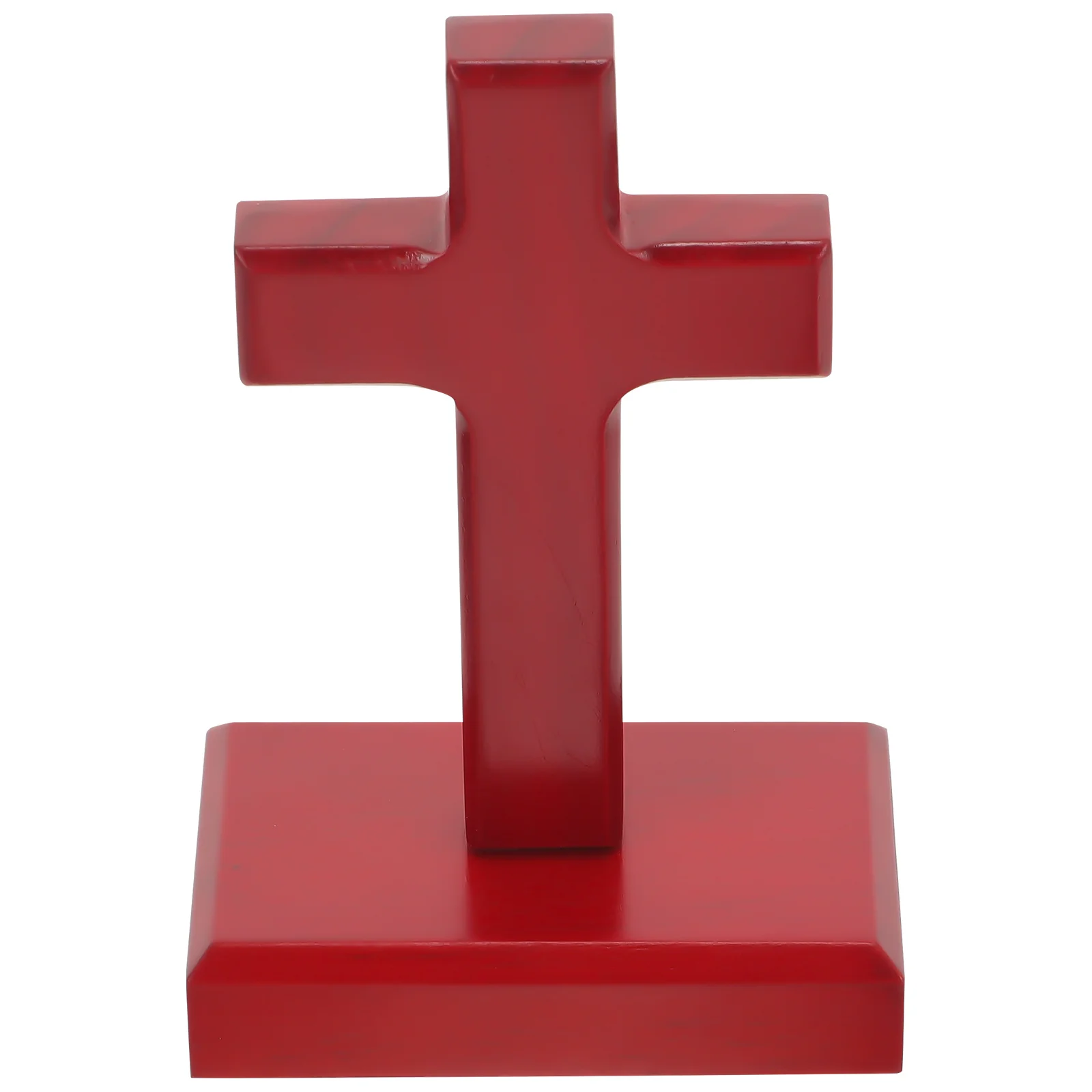 

Wood Cross Shaped Decor Exquisite Compact Religious Cross Ornament for Catholic Christian Gift Home Office Interior Design
