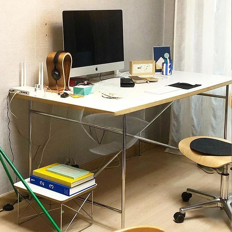 Simple living room personalized rectangular tea table small apartment household storage table studio conference desk