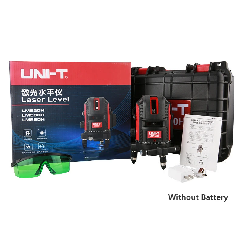 UNI-T LM520H/LM550H laser level adjustable brightness 5-line strong light large capacity green light marking instrument