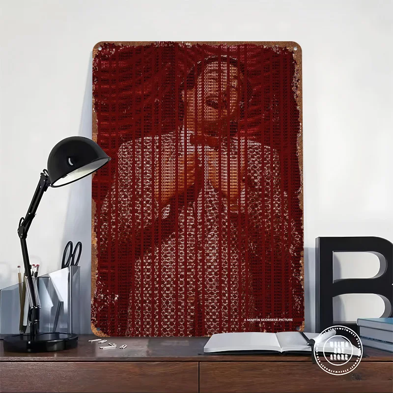 The King of Comedy Tin Poster Customized Wall Art Retro Vintage Metal Signs for Fans Room Gaming Decoration Garage Desk Decor