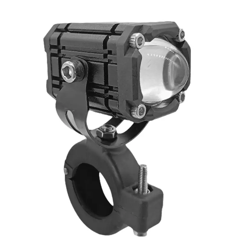 AU28-High Motorcycle Spotlight Led Headlight Featuring High/Low Beams White/Yellow Dual Lighting Strobe Functionality