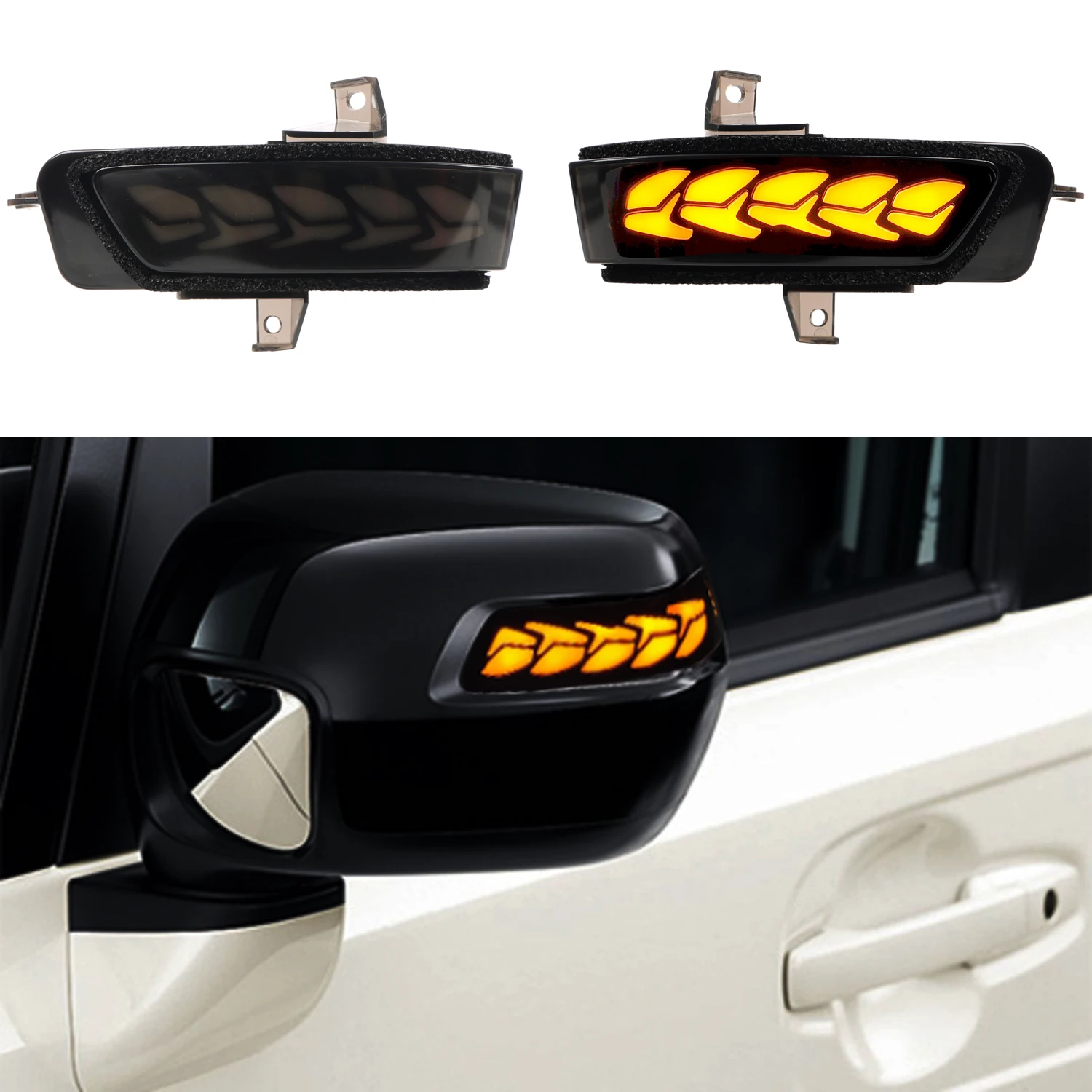 For Honda N-Box Slash JF1 JF2 2012-2017 Car-Styling LED Sequential Dynamic Side Mirrors Turn Signal Lights Indicator Blinker