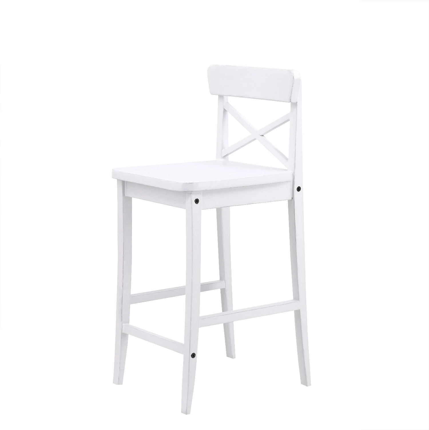 Chaise de bar en bois massif pour maison de poupée, chaise de salle à manger, modèle mini, accessoir