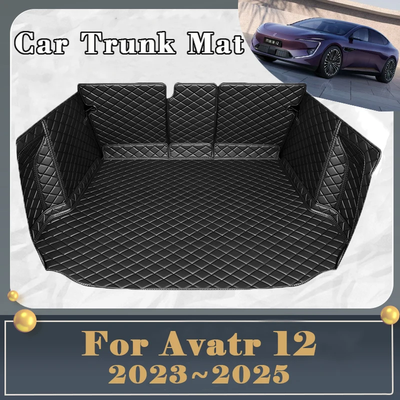 

Car Trunk Mat For Avatr 12 One Two 2023 2024 2025 Dirt-resistant Fully Trunk Mat Luxury Rear Cargo Tray Car Accessories