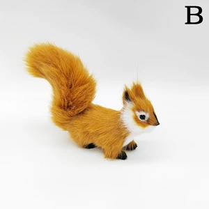 Mini künstliche Eichhörnchenkostüme, Plüschsimulation Eichhörnchen Ornamente, Falsches Tier, Weihnachts -Tischdekorationen, 1PC 10 Hauptverkaufs -Eichhörnchen - №3