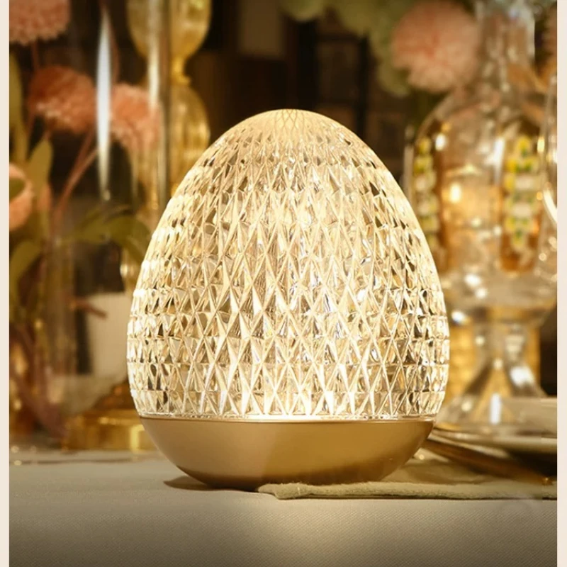 Crystal diamond feeling high value desk lamp light luxury bedside atmosphere lamp decorative desk lamp ornament gift