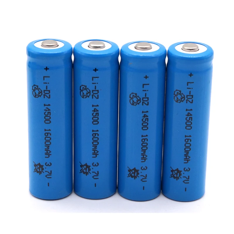 14500 AA Battery 3.7v 1600mah Lithium Batteries Li-ion Rechargeable Batteries Portable Bateria For Electric Shavers Toys