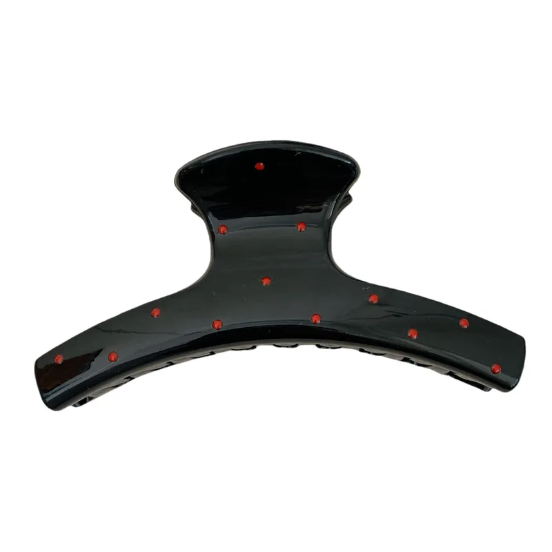 

Versatile Ankela Red Wave Point Grip Clip with Excellent Texture, Shark Clip with High Grade, Retro Hairpin Hair Accessories