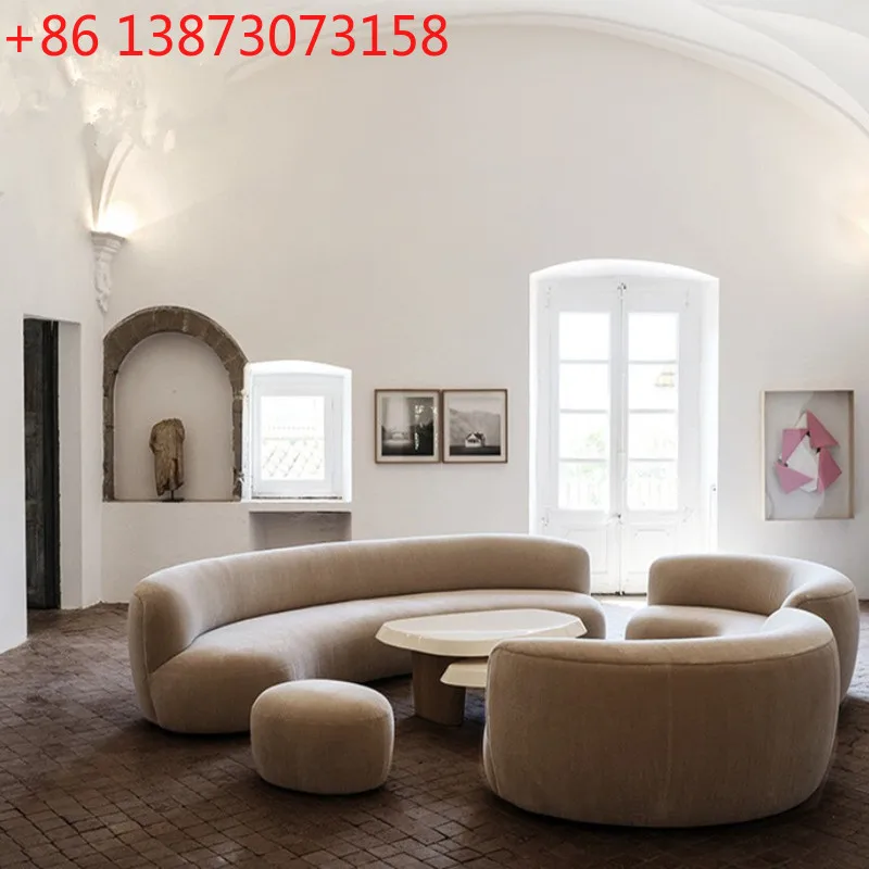 

White Puff Living Room Sofas Luxury Italian Curved Modern Living Room Sofas Sectional Lazy Divano Soggiorno Furniture For Home