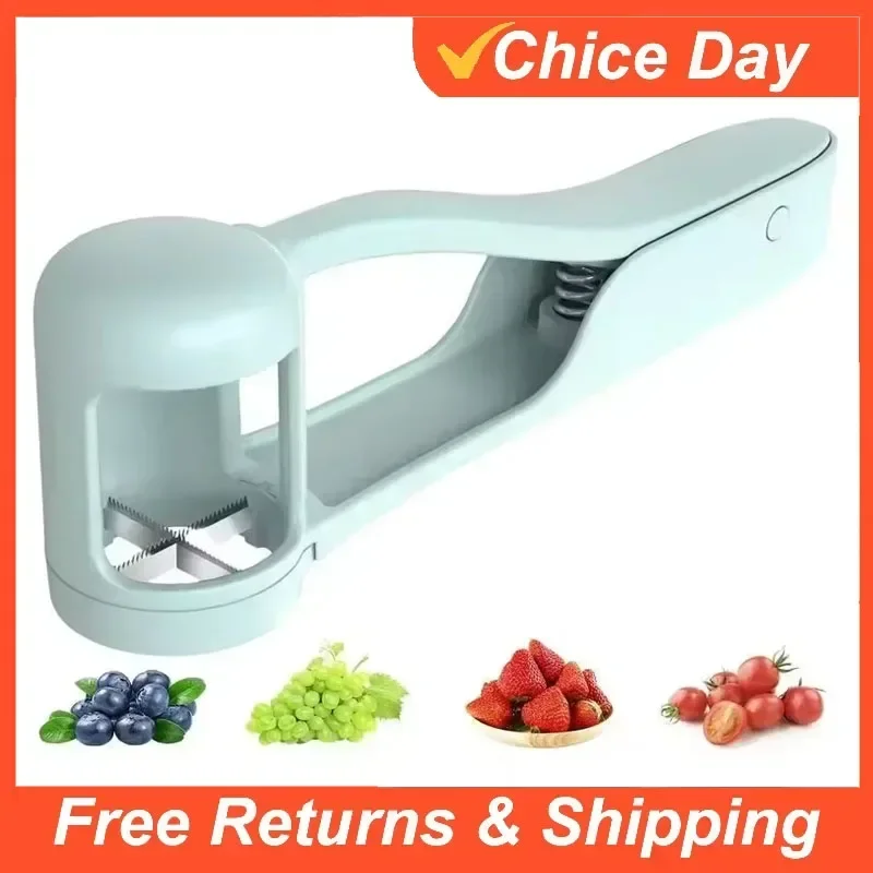 Tomato Slicer Cutter Grape Tools Cherry Fruit SaladSplitter Artifact for Toddlers Small KitchenAccessories CutGadget Baby