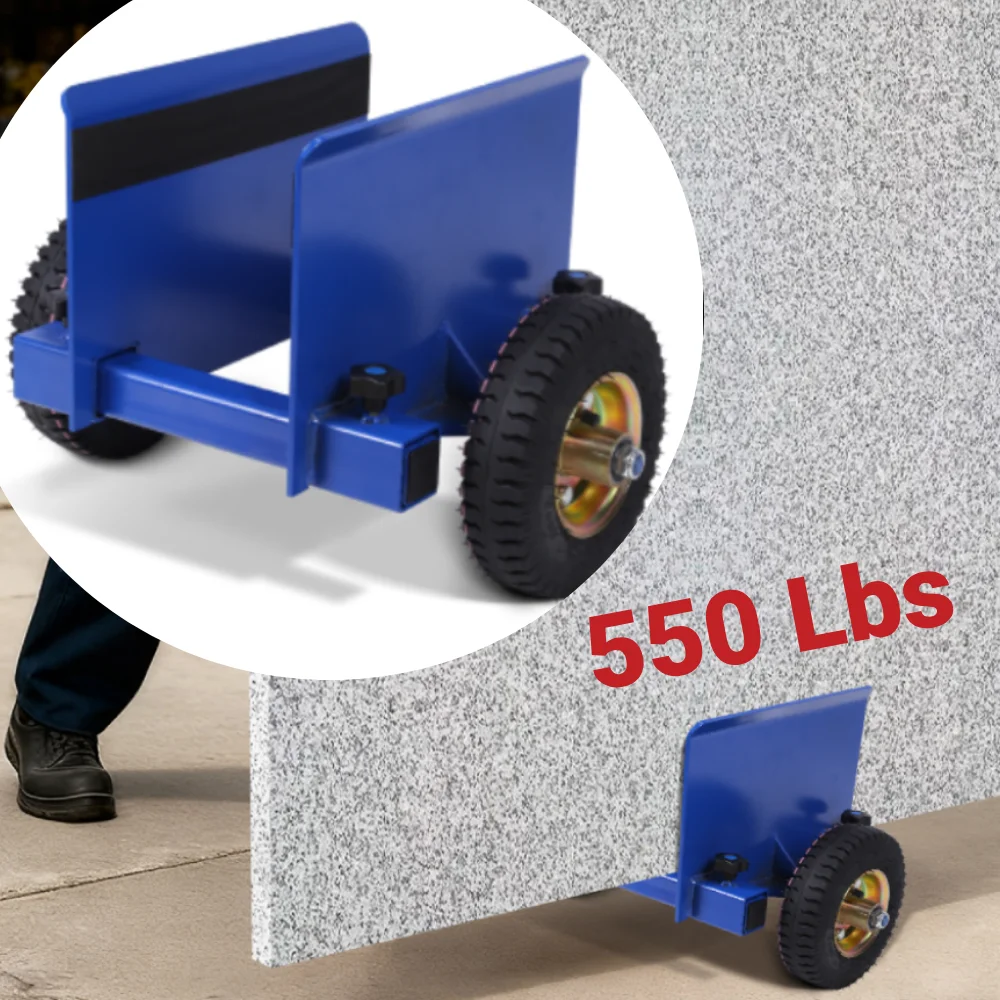 รถเข็นแผ่นวัสดุหนัก 550 ปอนด์ สำหรับงานหนัก พร้อมที่หนีบปรับได้ สำหรับเคลื่อนย้ายแผ่นยิปซัมและวัสดุอื่นๆ