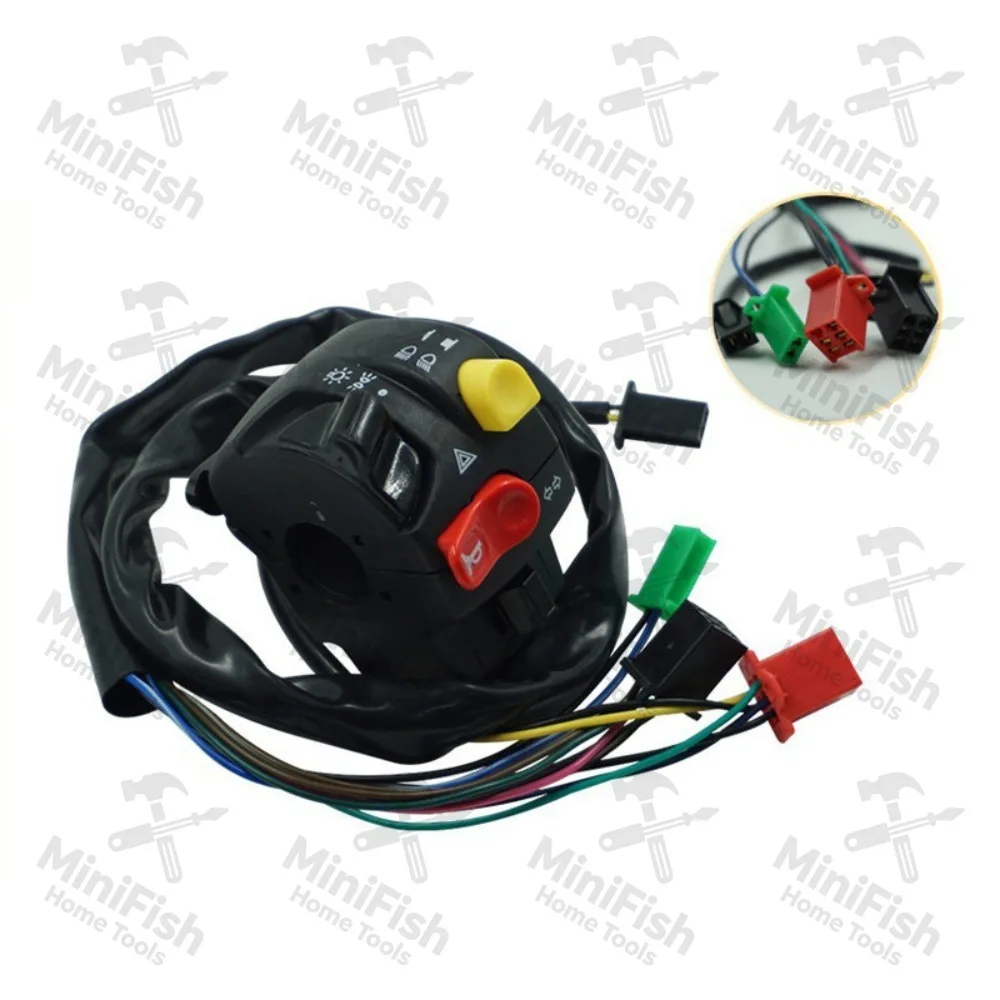 7/8 22mm Motorcycle Handlebar Switch Six-in-one Combination Handle Seat Modification Multi-function Switch Modification