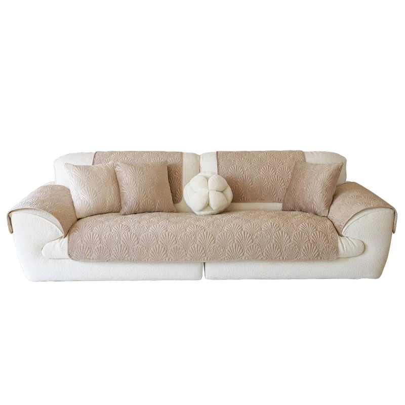Plush Sofa Cushion Non-slip Sofa Cover Fabric Cushion All Seasons Universal All-inclusive Universal Backrest Towel