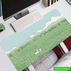 Cute Plant Grass Speed Locking Edge Large Natural Rubber Mouse Pad Waterproof Game Desk Mousepad Keyboard Cute Mat Mause Pad