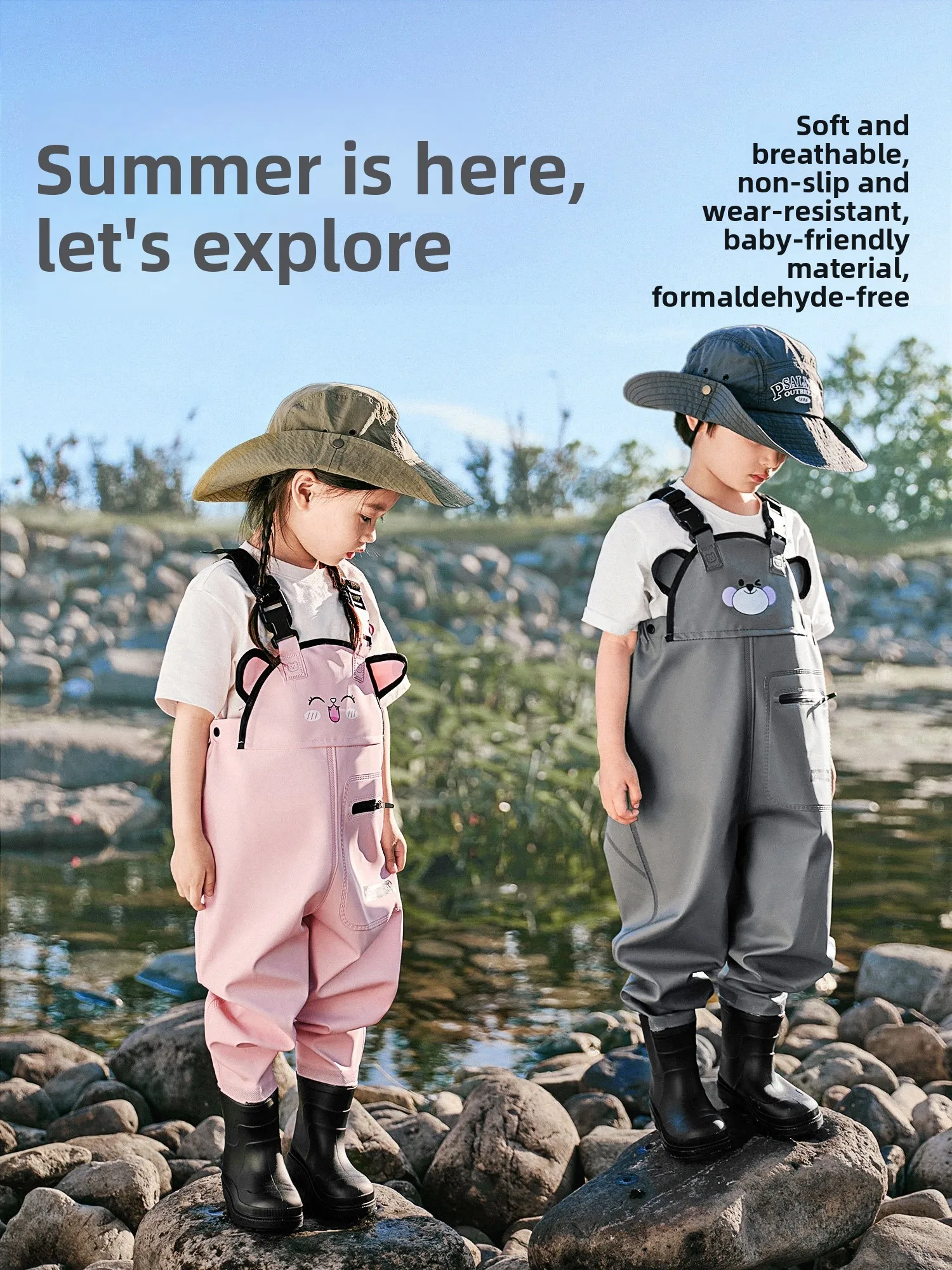 waterproof-overalls-for-children's-beach-play-fishing-gear-baby-rain-pants-toddler-waterproof-clothing-summer-outdoor-activities