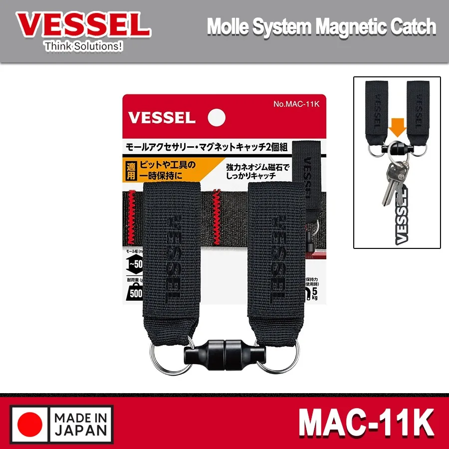 VESEL Molle System Magnetic Catch 2PCS Attaches to Electricians Bucket Tool Bag Accessories MAC-11K