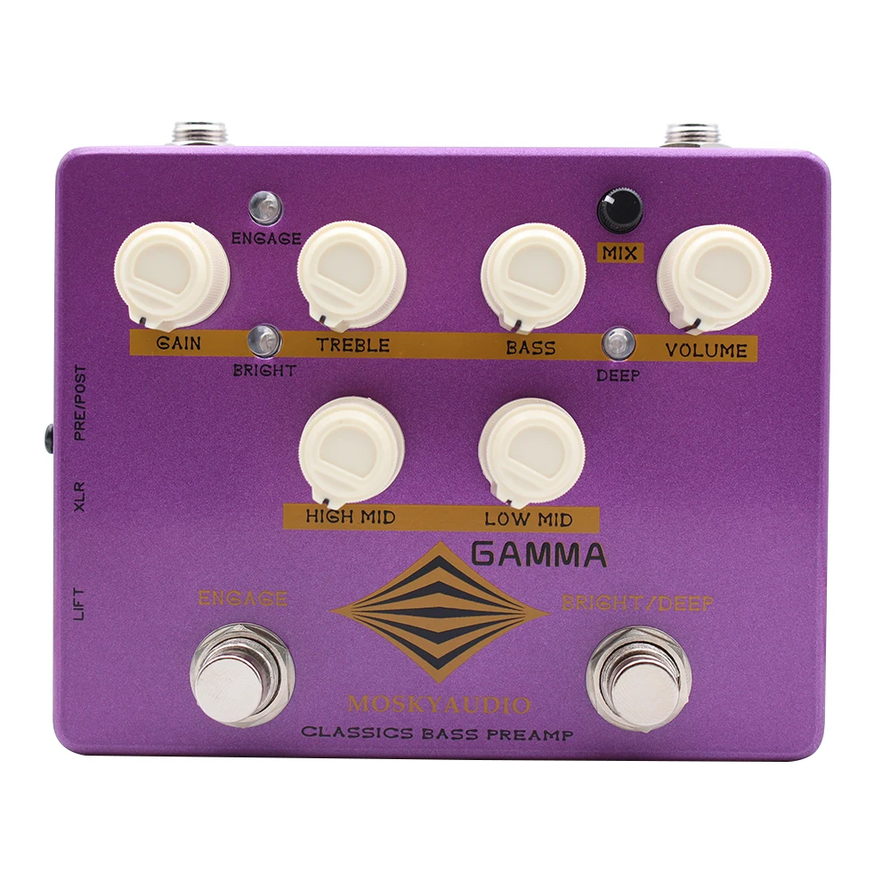 GAMMA PREAMP Electric Bass Guitar Preamp/Direct Box Highly Flexible Tone  With Headphone Out And Aux-In Based On Aguitar AG Prea
