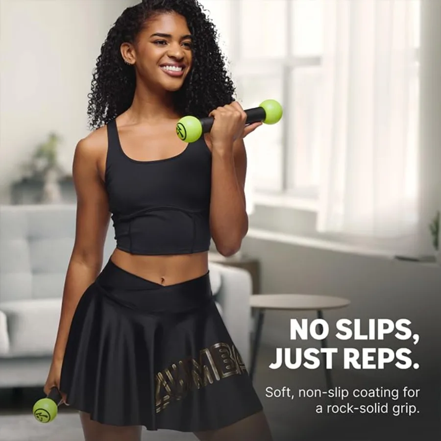 مجموعة دمبل زومبا 2.5 رطل مكونة من 2 أوزان يدوية خفيفة الوزن للنساء مثالية للتدريبات المنزلية وتمارين اللياقة البدنية المدمجة