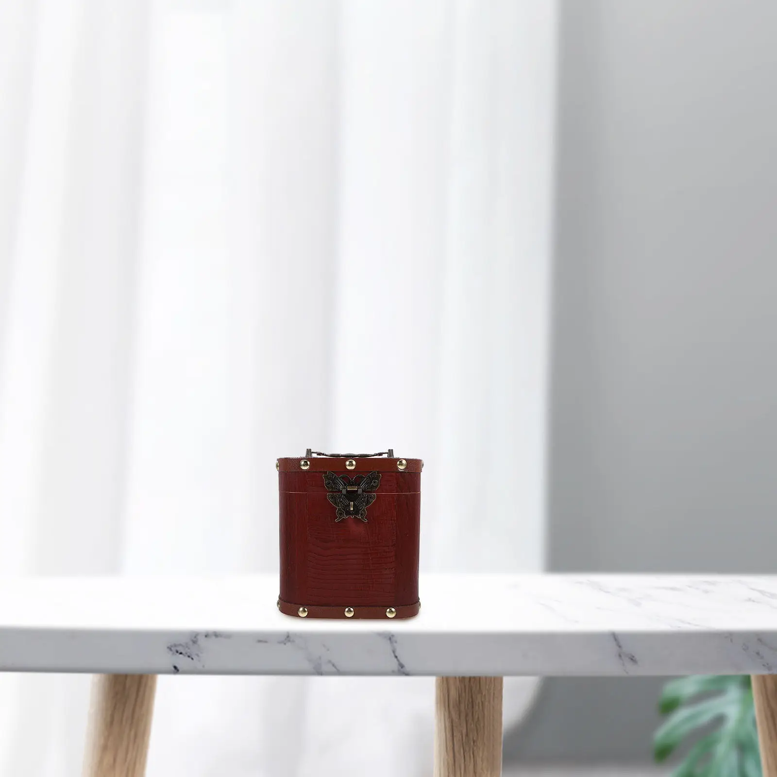 

Деревянная копилка-сундук с замком, ретро-сундук для сокровищ, винтажная копилка для монет, детская запирающаяся шкатулка для хранения памятных вещей, сундук-сокровищница с замком