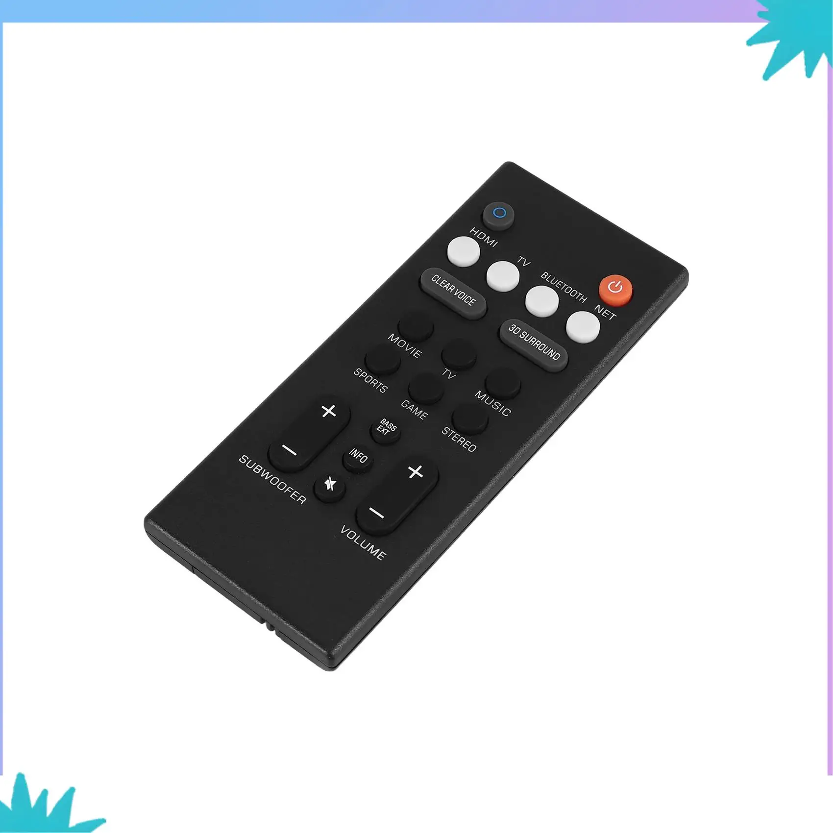 ABZW ABS スピーカーリモコン交換用リモコンヤマハ YAS-209 YAS-109 スピーカー