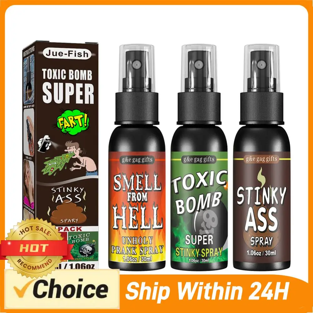 30ml Fart Gag Spray Party Supplies Plastic Smelly Stinky Gags for Adults Kids Terrible Stinky Fart Spray Non Toxic for Halloween