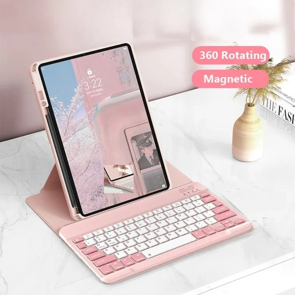 xiaomi-pad-8-pro、8、112インチ、mipad-5-pro、6-pro、11、xiaomi-pad-7-pro、7、112インチ用の360度回転マグネット式カバー、キーボード付きケース